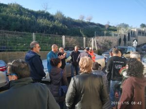 שומרי בית בסיר בערר נגד כריתת עצים מיותרים ע"י נובל אנרג'י באתר חגית