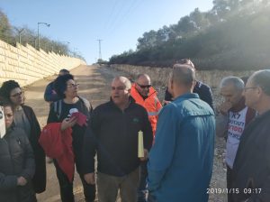 שומרי בית בסיר בערר נגד כריתת עצים מיותרים ע"י נובל אנרג'י באתר חגית