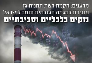 מכתב המדענים - הקמת רשת תחנות גז מנוגדת למגמה העולמית - יש לעבור לאנרגיות מתחדשות