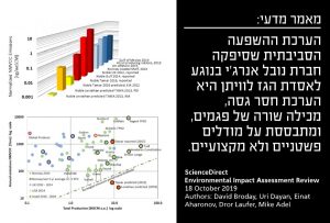 מאמר מדעי - הערכת נובל אנרג'י של ההשפעה על הסביבה של אסדת לוויתן לוקה בפגמים מהותיים