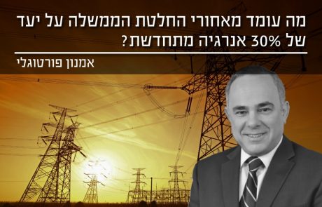 מה עומד מאחורי החלטת הממשלה לתחום יעד של 30% אנרגיה מתחדשת
